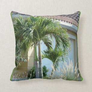 Coussins ornementaux d'herbe de palmiers tropicaux