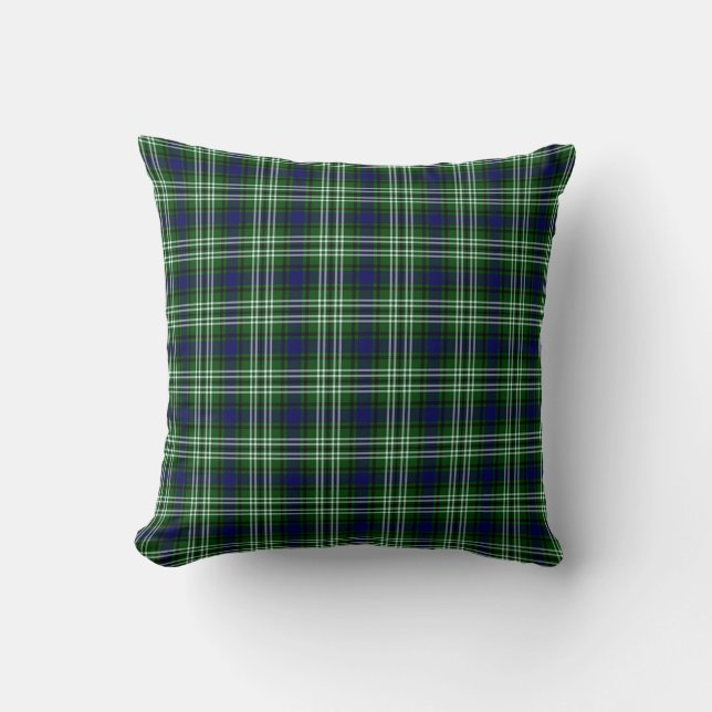 Coussins Plaid en Tartan Blackadder Oreiller Noir (Recto)