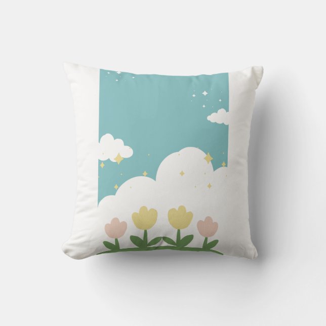 Coussins poufs enfants décoration maison (Recto)