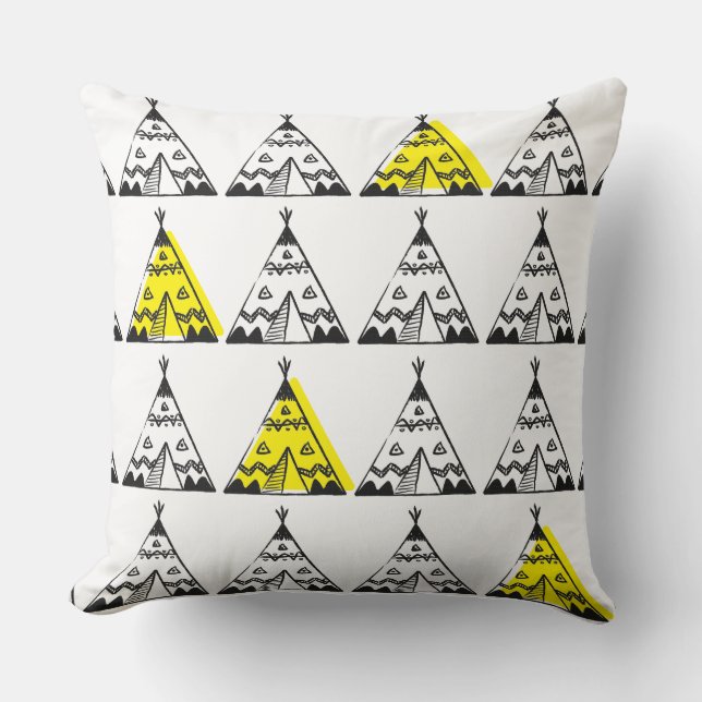 Coussins pour enfants - Teepee jaune (Recto)