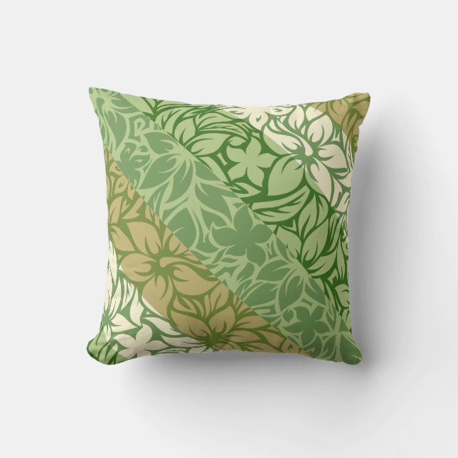 Coussins rayés de ketmie hawaïenne de baie de (Recto)