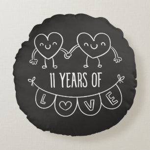 Coussins Ronds 11e Anniversary Poison de Chalk Hearts