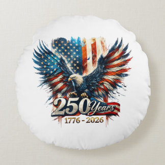 Coussins Ronds 250 Ans d'Amérique Anniversaire 250e Indépendance