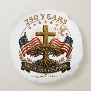 Coussins Ronds 250 Ans de Foi et de Liberté