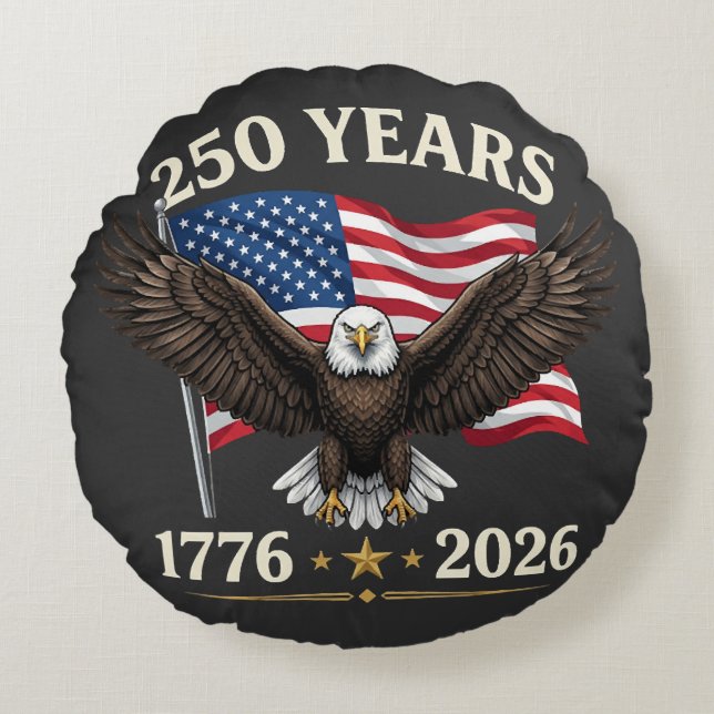 Coussins Ronds 250e anniversaire USA (Devant)