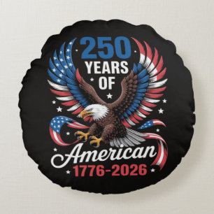 Coussins Ronds 250e anniversaire USA aigle patriotique 250 ans