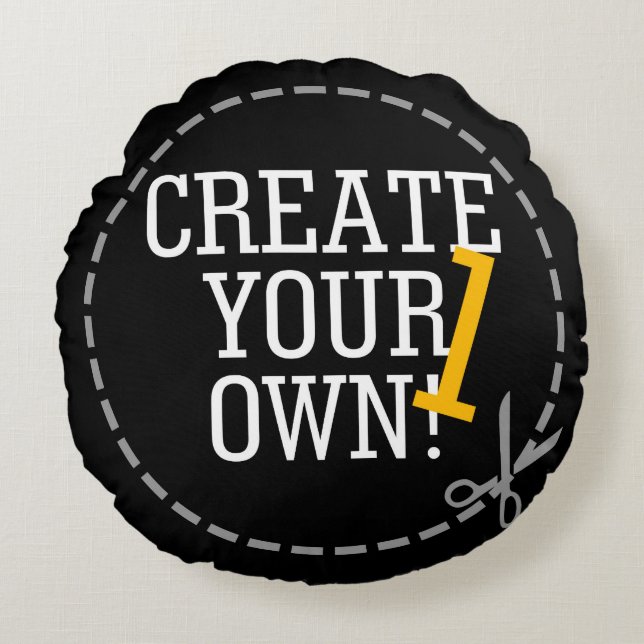 Coussins Ronds 2 images créent facilement vos propres dans deux (Devant)