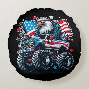 Coussins Ronds 4 juillet Drapeau américain patriotique aigle USA 