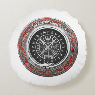 Coussins Ronds [510] Vegvisir - Viking Silver Magic Runic Compass