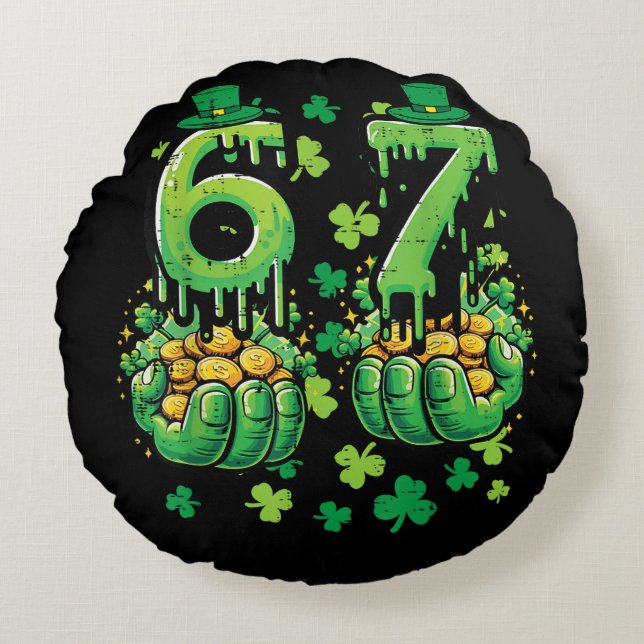 Coussins Ronds 6 7 Jour de la Saint-Patrick (Devant)