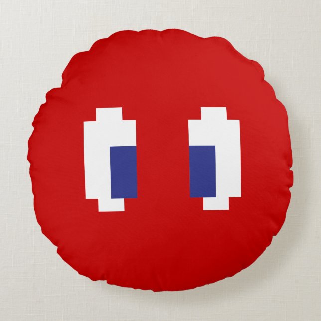 Coussins Ronds 8 bits Pixel Manga Eyes (Devant)