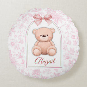 Coussins Ronds Abigail   Conception personnalisée d'ours en peluc