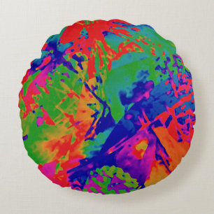 Coussins Ronds Absract Punk Rock Design