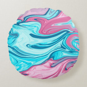 Coussins Ronds Abstract elegant fluide marble liquide
