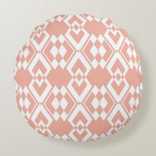 Coussins Ronds Abstrait motif sans soudure de couleur rose fleur