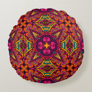 Coussins Ronds Abstrait Tribal vintage ethnique sans couture moti