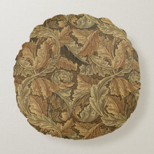 Coussins Ronds Acanthus Feuilles de William Morris, Antique Texti