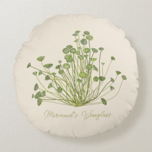 Coussins Ronds Acetabularia dessinée à la main