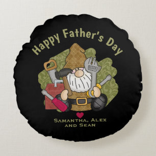 Coussins Ronds Adorable Handyman & Carpenter Garden Gnome