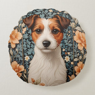 Coussins Ronds Adorable Jack Russell Terrier Inspiré de William M