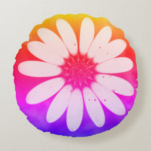 Coussins Ronds Afrique du Sud Pétales de fleurs sauvages violette