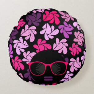 Coussins Ronds Afro Diva Rose