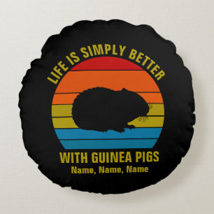 Coussins Ronds Ajouter des noms Changer tout le texte, Vie mieux 