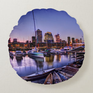 Coussins Ronds Al Atardecer - canoës de Canoas au coucher du