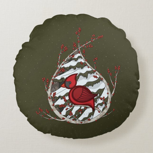 Coussins Ronds Alexandre l'oreiller rond cardinal (Devant)