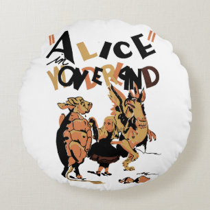 COUSSINS RONDS ALICE AU PAYS DES MERVEILLES