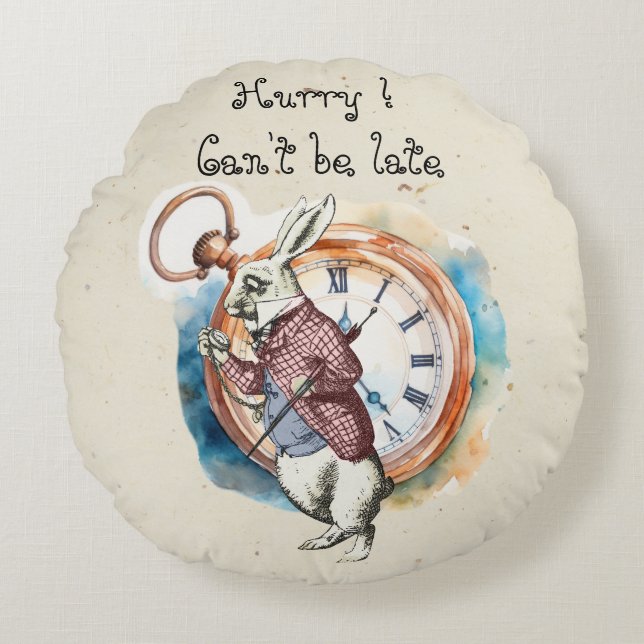 Coussins Ronds Alice - Lapin Blanc 1865 (Devant)