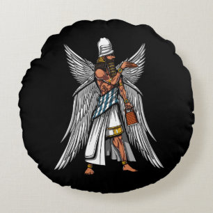 Coussins Ronds Alien Anunnaki Dieu Ancien roi sumérien