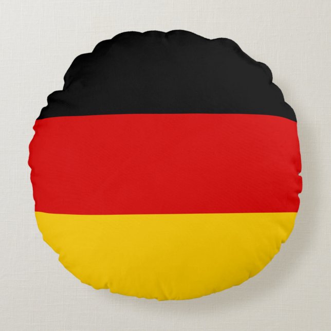 Coussins Ronds Allemagne Drapeau Deutschland patriotique allemand (Devant)
