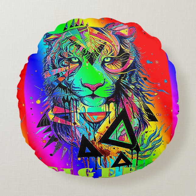 Coussins Ronds Almofada Redonda/Tigre (Devant)