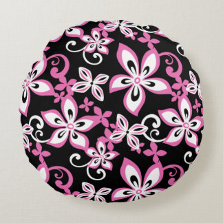 COUSSINS RONDS ALOHA HAWAI (NOIR/ROSE)