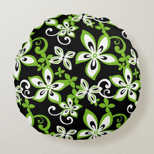 COUSSINS RONDS ALOHA HAWAI'I (NOIR/CITRON) (Devant)
