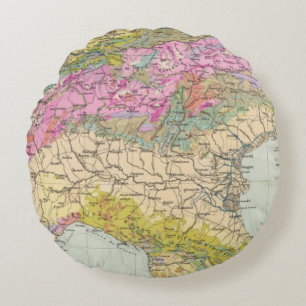 Coussins Ronds Alpenlander - carte d'atlas des Alpes