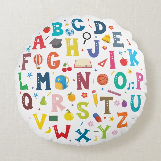 Coussins Ronds Alphabet (Devant)