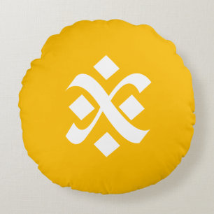 Coussins Ronds Ambre jaune Uniforme couleur Boho uni