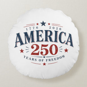 Coussins Ronds Amérique États-Unis 250e, 250 Ans de Liberté