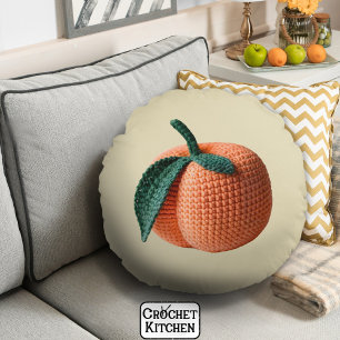 Coussins Ronds Amigurumi Crochet Peach minimal tendance