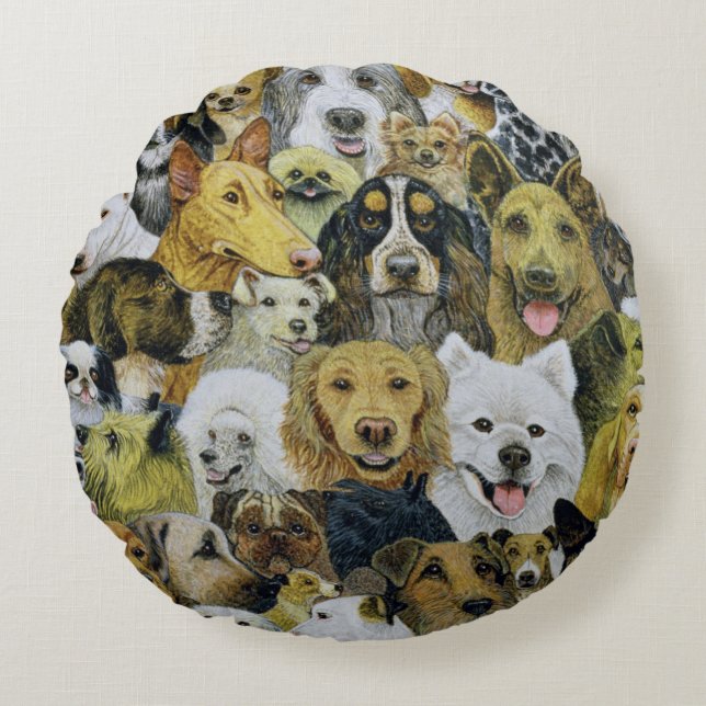 Coussins Ronds Amis de chien (Devant)