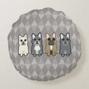 Coussins Ronds Amis Frenchie