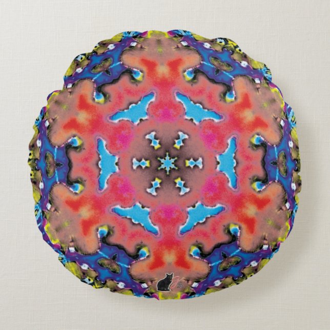 Coussins Ronds Amonium Kaleidoscope (Devant)