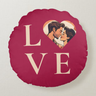 Coussins Ronds Amour avec image