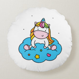 Coussins Ronds Amour de licorne