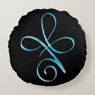 Coussins Ronds Amour inconditionnel turquoise