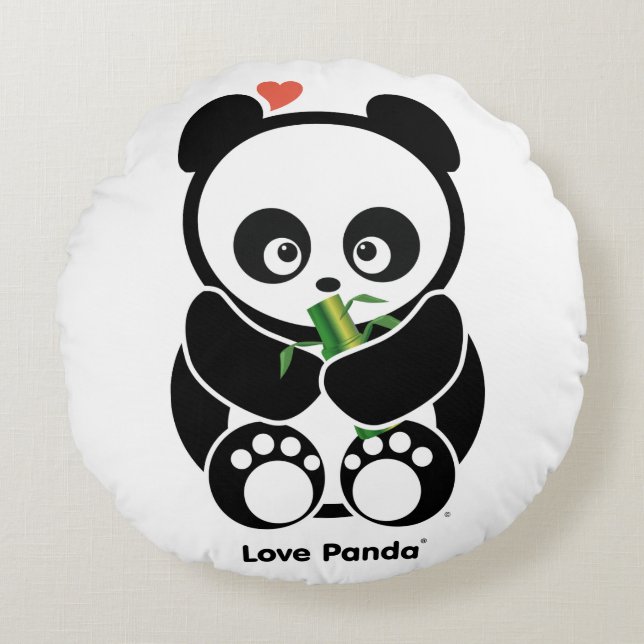 Coussins Ronds Amour Panda® (Devant)