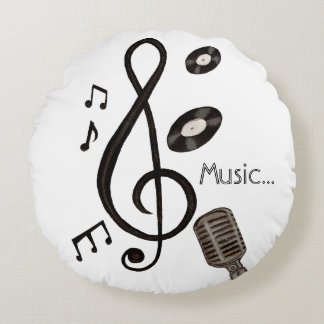 Coussins Ronds Amoureux de la musique