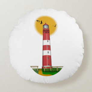 Coussins Ronds Amrum Lighthouse Allemagne